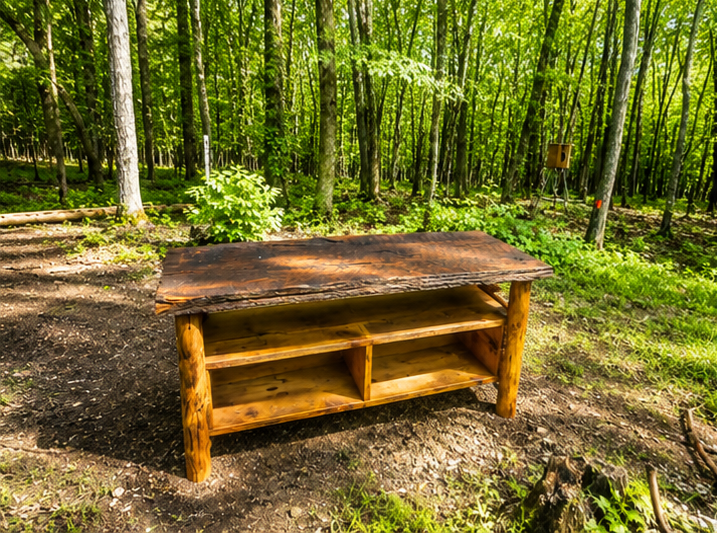 Live edge console table
